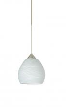 Besa Lighting 1XP-560560-SN - Besa Pendant Tay Tay Satin Nickel Cocoon 1x50W Halogen