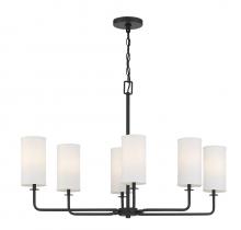 Savoy House 1-1756-6-89 - Powell 6-Light Linear Chandelier in Matte Black