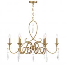  1-2700-6-322 - Fairchild 6-Light Chandelier in Warm Brass