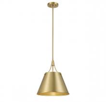  7-4499-1-322 - Willis 1-Light Pendant in Warm Brass