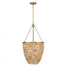  7-7560-4-322 - Catalan 4-Light Pendant in Warm Brass by Breegan Jane