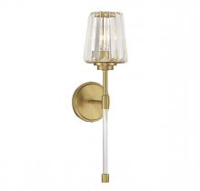  9-6001-1-322 - Garnet 1-Light Wall Sconce in Warm Brass