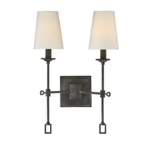  9-9004-2-88 - Lorainne 2-Light Wall Sconce in Oxidized Black