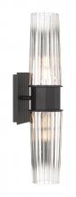  9759-MB-CLGR - Icycle Double Wall Sconce - Matte Black