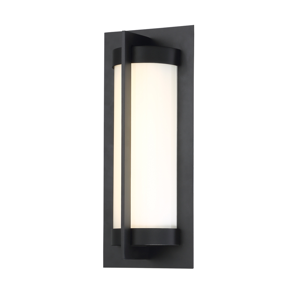 Oberon 14in LED Outdoor Wall Light 3000K in Black 685 Lumens