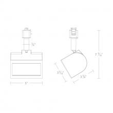 WAC US H-3020W-CS-BK - Ocularc 3020W - 5CCT Wall Wash Track Luminaire