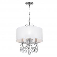  6623-CH-CL-S - Othello 3 Light Swarovski Strass Crystal Polished Chrome Mini Chandelier