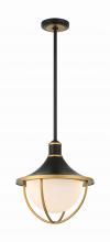  ATL-705-MK-TG - Atlas 3 Light Matte Black + Textured Gold Outdoor Pendant