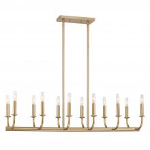  BAI-A2112-AG - Bailey 12 Light Aged Brass Chandelier