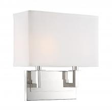  DUR-A3542-PN - Durham 2 Light Polished Nickel Sconce