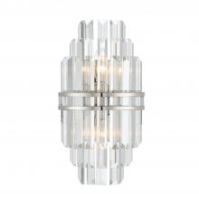  HAY-1402-PN - Hayes 2 Light Polished Nickel Sconce