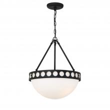  KIR-B8105-BF - Kirby 3 Light Black Forged Chandelier