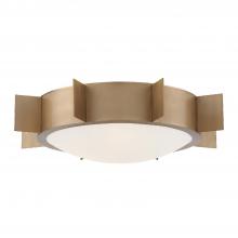 Crystorama SOL-A3103-VG - Solas 3 Light Vibrant Gold Flush Mount