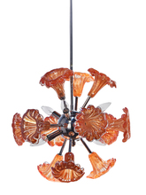  AH18013 - Yuri Orange 6-Light Art Glass Hanging Fixture