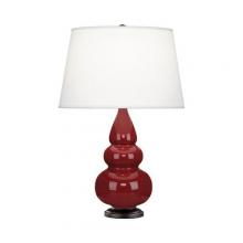  265X - Oxblood Small Triple Gourd Accent Lamp