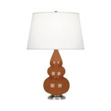  295X - Cinnamon Small Triple Gourd Accent Lamp