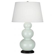  370X - Celadon Triple Gourd Table Lamp