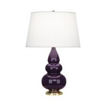  378X - Amethyst Small Triple Gourd Accent Lamp