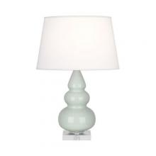  A258X - Celadon Small Triple Gourd Accent Lamp