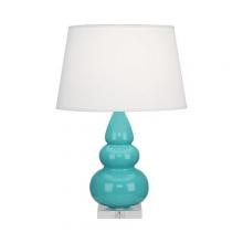  A292X - Egg Blue Small Triple Gourd Accent Lamp