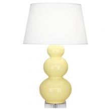  A357X - Butter Triple Gourd Table Lamp