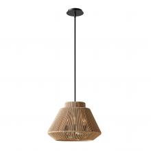 Justice Design Group ECO-8291-MBLK - Nido 18" Natural Rope 3-Light Pendant