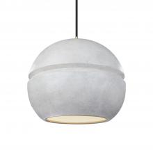 Justice Design Group CER-6415-CONC-ABRS-BKCD-LED2-1400 - Large Sphere 1-Light LED Pendant