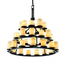  CNDL-8712-10-CREM-MBLK - Dakota 36-Light 3-Tier Ring Chandelier