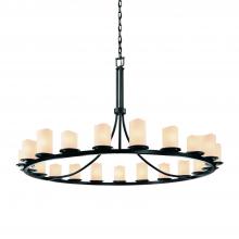  CNDL-8716-14-CREM-MBLK - Dakota 21-Light 1-Tier Ring Chandelier