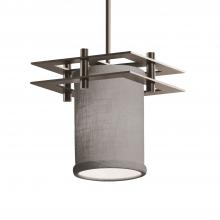  FAB-8165-10-GRAY-NCKL-BKCD - Metropolis 1-Light Small Pendant (2 Flat Bars)