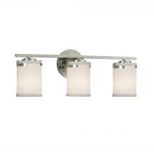 Justice Design Group FAB-8453-10-WHTE-NCKL-LED3-2100 - Atlas 3-Light LED Bath Bar