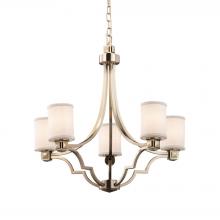  FAB-8500-10-WHTE-NCKL-LED5-3500 - Argyle 5-Light LED Chandelier