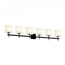  FSN-8416-30-OPAL-MBLK - Union 6-Light Bath Bar