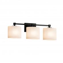 Justice Design Group FSN-8423-30-OPAL-MBLK-LED3-2100 - Tetra 3-Light LED Bath Bar