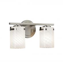 Justice Design Group FSN-8452-10-WEVE-NCKL-LED2-1400 - Atlas 2-Light LED Bath Bar