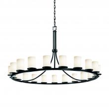  FSN-8716-10-OPAL-MBLK - Dakota 21-Light 1-Tier Ring Chandelier