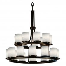  FSN-8767-10-WEVE-DBRZ-LED21-14700 - Dakota 21-Light 2-Tier Ring LED Chandelier