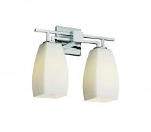 Justice Design Group FSN-8702-15-OPAL-CROM - Aero 2-Light Bath Bar