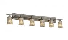 Justice Design Group GLA-8706-16-CLRT-DBRZ - Aero 6-Light Bath Bar