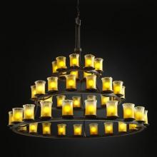  GLA-8714-16-AMBR-MBLK - Dakota 45-Light 3-Tier Ring Chandelier