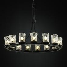  GLA-8715-16-AMBR-MBLK - Dakota 15-Light 1-Tier Ring Chandelier