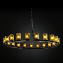  GLA-8716-16-AMBR-MBLK - Dakota 21-Light 1-Tier Ring Chandelier