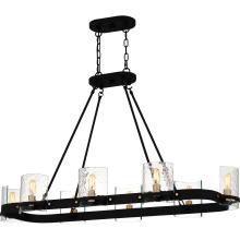  GLC842MBK - Gloucester 8-Light Matte Black Linear Chandelier