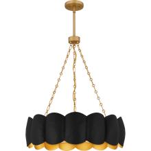  QP6794MBK - Santana 5-Light Matte Black Pendant