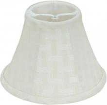  90/2486 - Clip On Shade; Cream Bamboo Linen; 3" Top; 6" Bottom; 4-1/2" Side