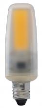 Satco Products Inc. S8687 - 4 Watt; LED; 5000K; Frost; Mini Candelabra base; 120 Volt