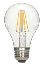 Satco Products Inc. S9894 - 6.5 Watt A19 LED; Clear; Medium base; 3000K; 800 Lumens; 120 Volt