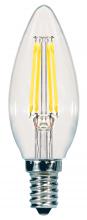 Satco Products Inc. S9961 - 5.5 Watt B11 LED; Clear; Candelabra base; 3000K; 500 Lumens; 120 Volt
