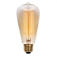  0413200 - 60W ST20 Timeless Vintage Inspired Amber E26 (Medium) Base, 120 Volt, Card