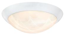  6106600 - 11 in. 14W LED Flush White Finish White Alabaster Glass